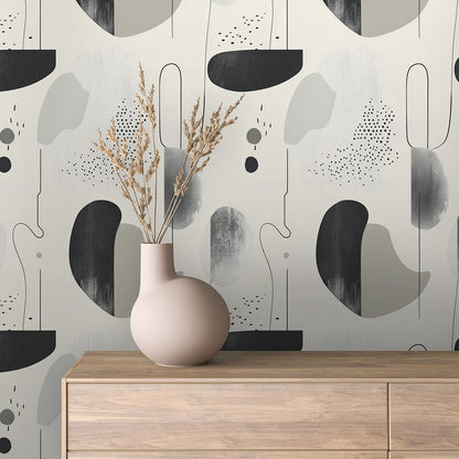 Modern Schwarz-Weiß Geometrisch