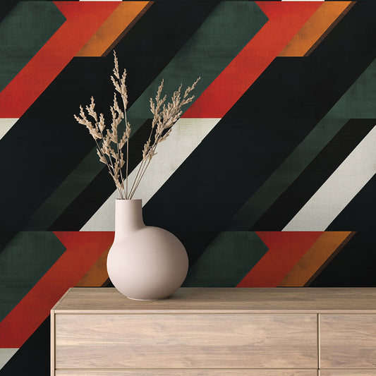 Retro Diagonale Geometrisch