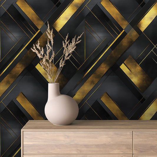 Gold Linien-Design Geometrische
