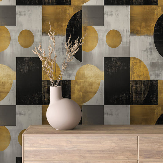 Gold Retro Muster Geometrisch