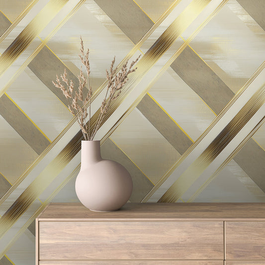 Goldene Streifen Diagonal Geometrisch