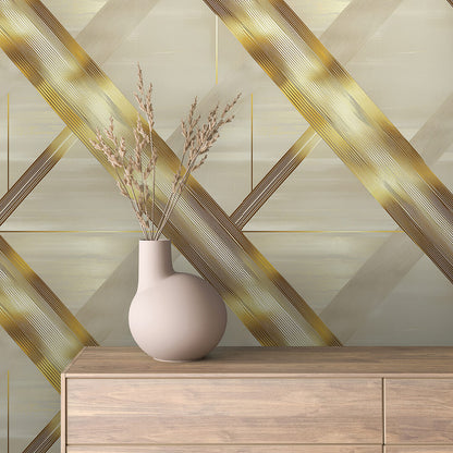 Goldene Linien Kreuz Geometrisch