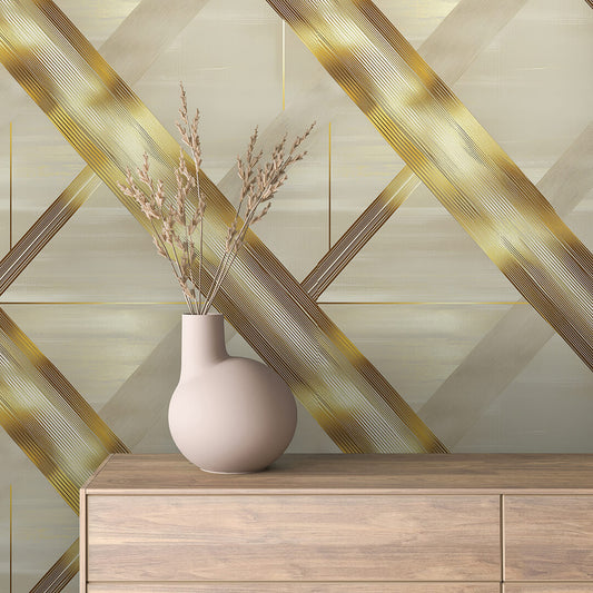 Goldene Linien Kreuz Geometrisch