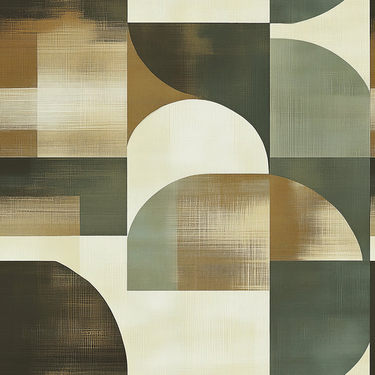 Grün Beige Kurven Geometrisch