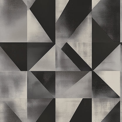 Schwarz Grau 3D Dreiecke Würfel Geometrisch
