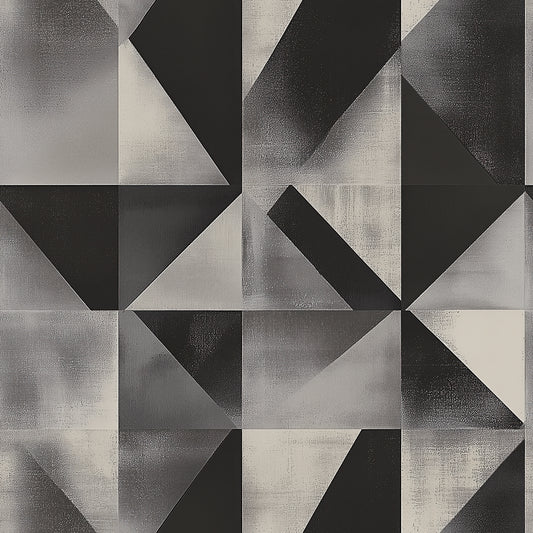 Schwarz Grau 3D Dreiecke Würfel Geometrisch