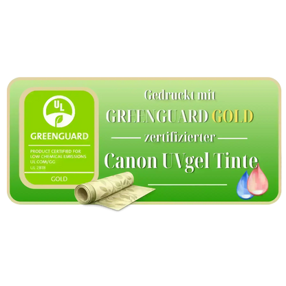 GREENGUARD Gold Zertifizierung fuer Canon UVgel Drucktinte
