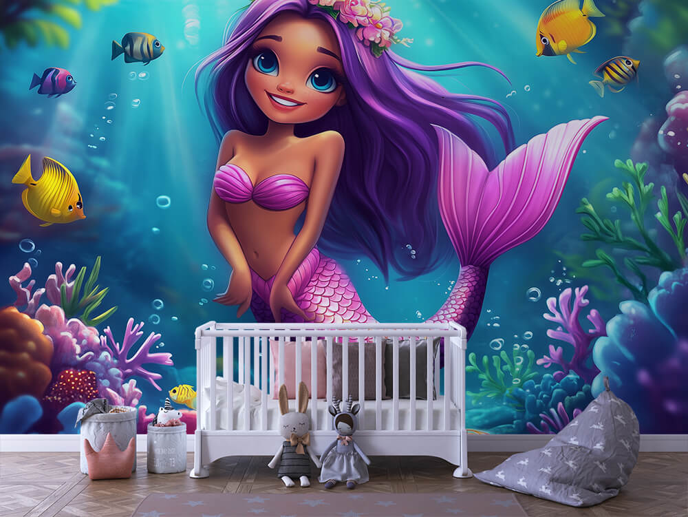 Meeresglanz mit Mira Kinderzimmer selbsklebende Fototapete