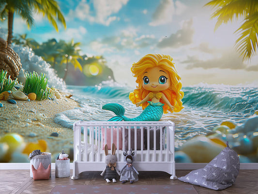 Nixe Josies Strandabenteuer Kinderzimmer selbsklebende Fototapete