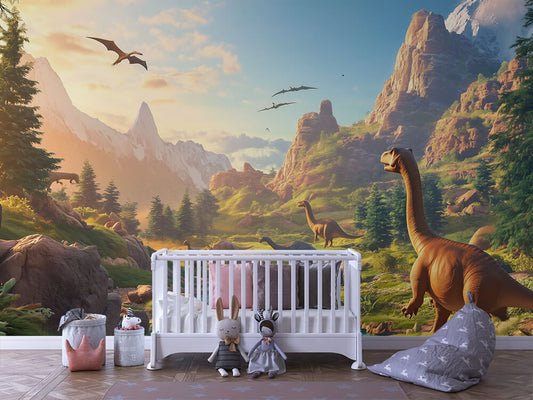 Vergessene Welt der Dinosaurier Kinderzimmer selbsklebende Fototapete