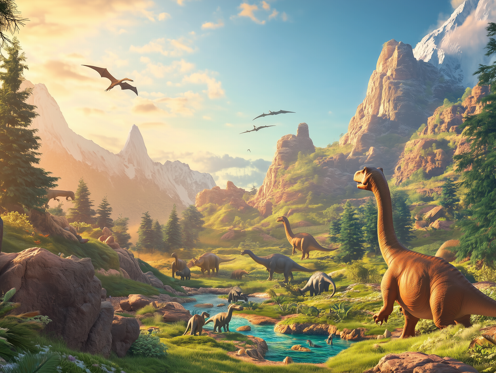 Vergessene Welt der Dinosaurier Kinderzimmer selbsklebende Fototapete