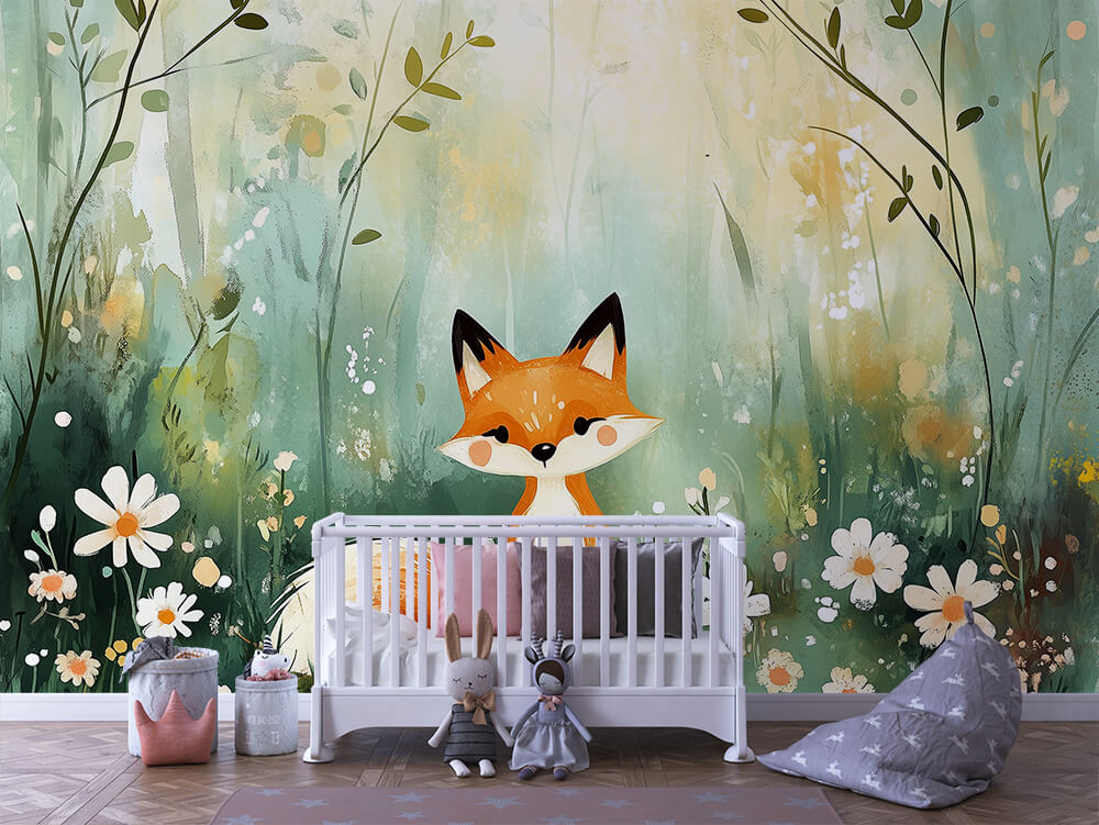 Der klein Fuchs Kinderzimmer selbsklebende Fototapete