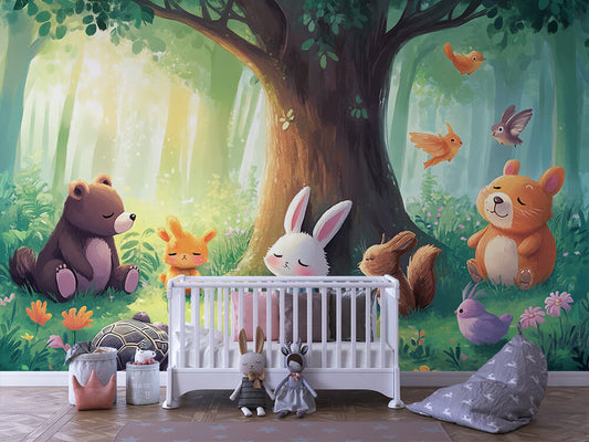 Kleine Waldträumer Kinderzimmer selbsklebende Fototapete