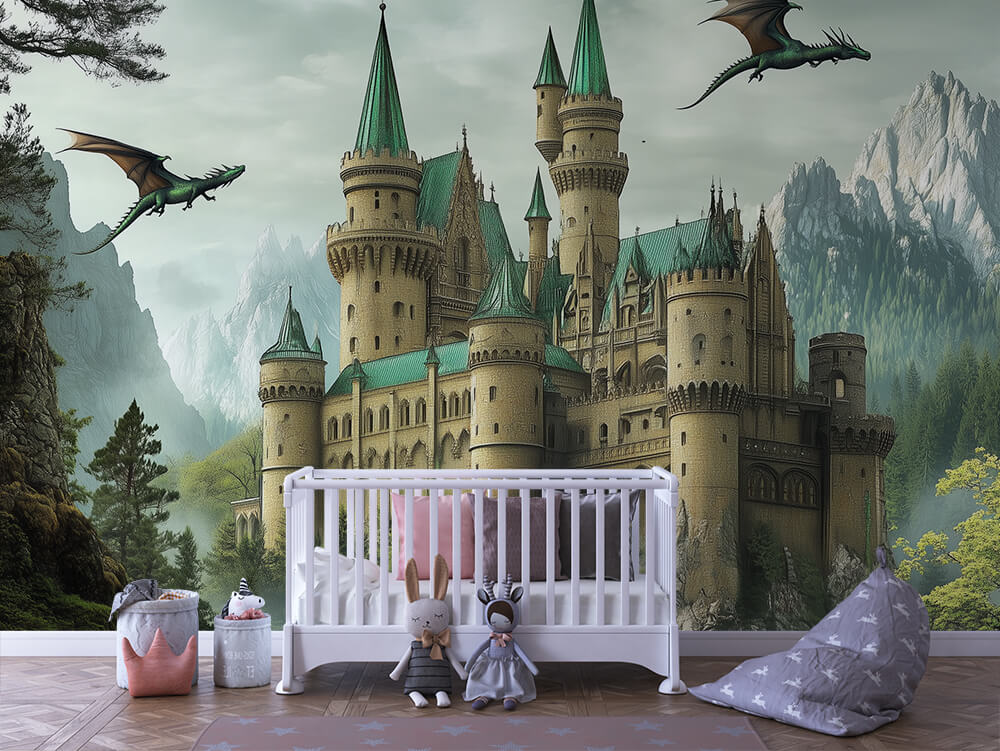 Der geheime Orden der Drachen Kinderzimmer selbsklebende Fototapete