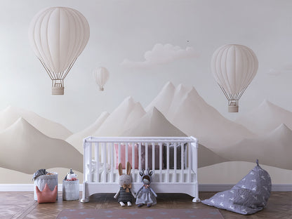 Über den Wolken Kinderzimmer selbsklebende Fototapete