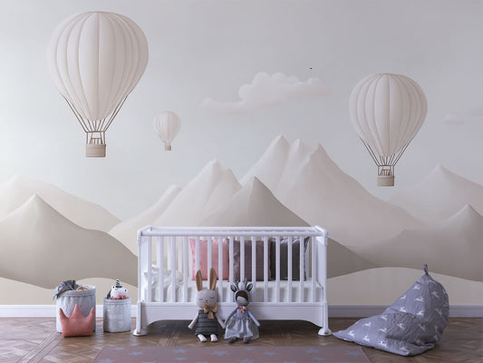 Über den Wolken Kinderzimmer selbsklebende Fototapete