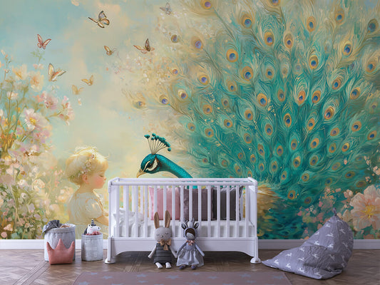 Farbenpracht & Fantasie Kinderzimmer selbsklebende Fototapete