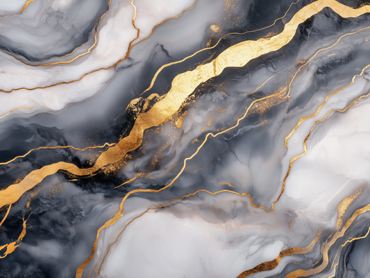 3D Marmor Tapete mit goldener Struktur  Ausdrucksstark & selbstklebend  PVC-frei – Pimp My Wall