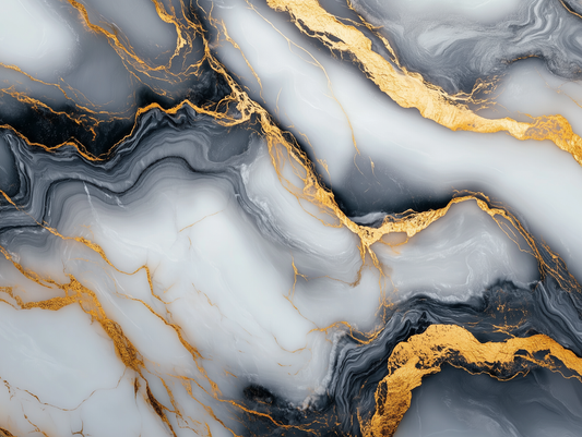 3D Marmor Tapete in Rauchgrau mit Gold  Edler Look & selbstklebend  PVC-frei – Pimp My Wall
