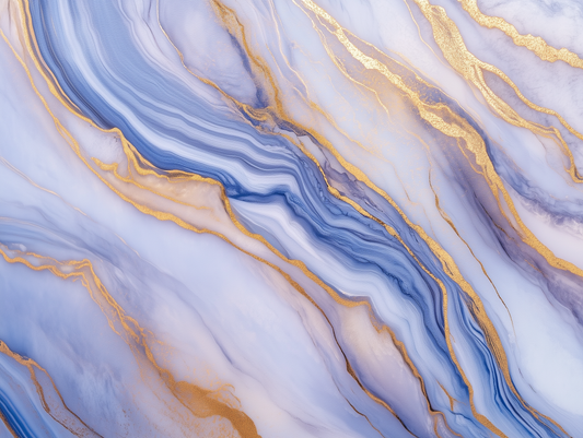 Royal Blue Marmor Tapete