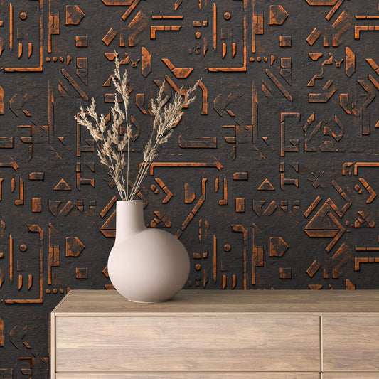 Rust Glyphs Metall