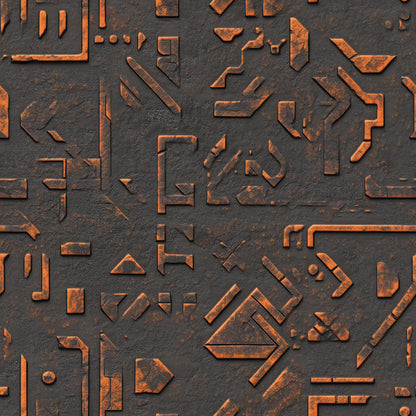 Rust Glyphs Metall