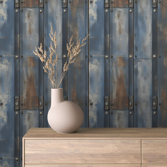 Vintage Steel Blue Metall