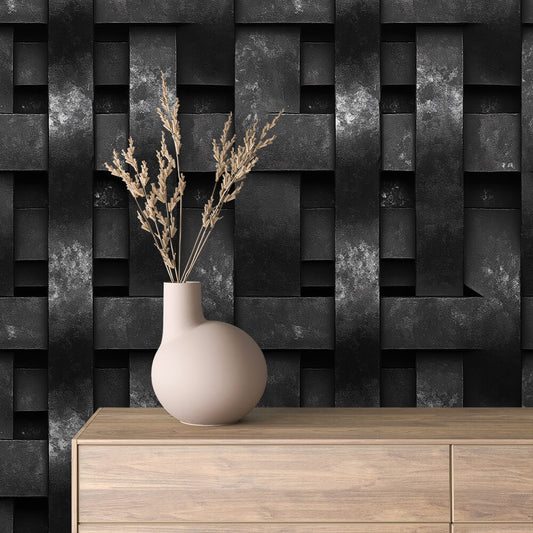 Black Steel Weave Metall