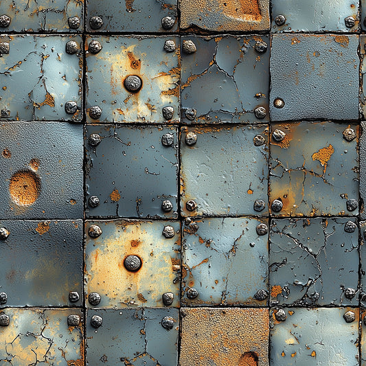 Cracked Rusty Steel Plates Metall