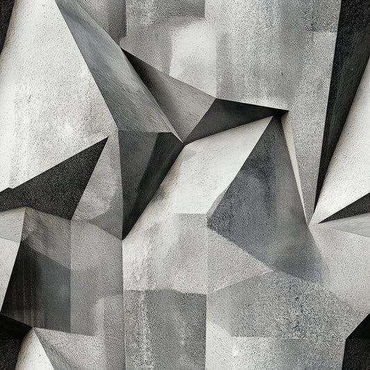 Brutalistisch-modern  Beton-Optik in 3D-Geometrie  Selbstklebend & PVC-frei – by PCC FoliaConcept