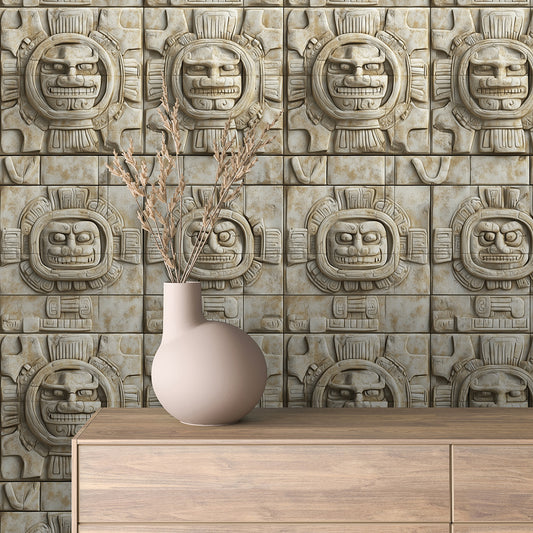 Gestalte deine Wände neu! Sandstein-Relief-Look  Archaische Symbole in 3D  Selbstklebend & PVC-frei – by PCC FoliaConcept