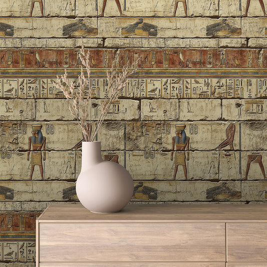 Antike Ästhetik  Ägypten-Look mit Hieroglyphen  Selbstklebend & PVC-frei – by PCC Lieferzeit 2-4 Tage FoliaConcept