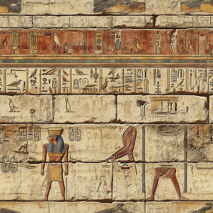 Antike Ästhetik  Ägypten-Look mit Hieroglyphen  Selbstklebend & PVC-frei – by PCC Lieferzeit 2-4 Tage FoliaConcept