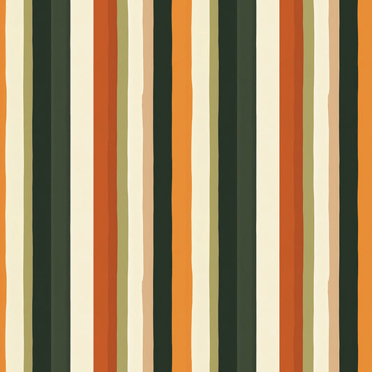 Lieferzeit 2–4 Tage  Streifen in Rost, Senf & Moosgrün  Warme Retro-Atmosphäre  Selbstklebend & PVC-frei – by PCC FoliaConcept