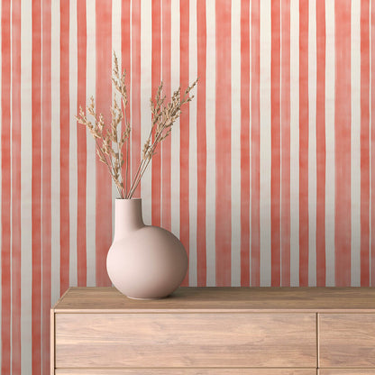 Lieferzeit 2-4 Tage  Kräftiges Streifenmuster in Rot  Handgemalt & dynamisch  Selbstklebend & PVC-frei – by PCC FoliaConcept