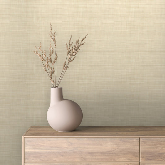 Beige Leinenoptik für elegante Räume  Feine Struktur für stilvolle Wände  Selbstklebende & PVC-freie 3D-Tapete – made by PCC FoliaConcept!