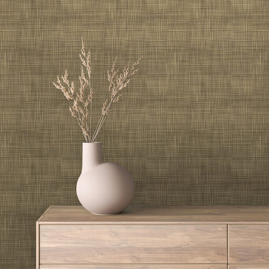 Grobe Leinenstruktur in Espresso-Braun  3D-Tapete mit natürlichem Textil-Charakter  PVC-frei & selbstklebend – made by PCC FoliaConcept!