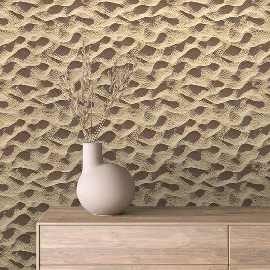 3D-Tapete mit Wüstenstruktur  Sandrelief für natürliche Raumgestaltung  Selbstklebend & PVC-frei – made by PCC FoliaConcept!