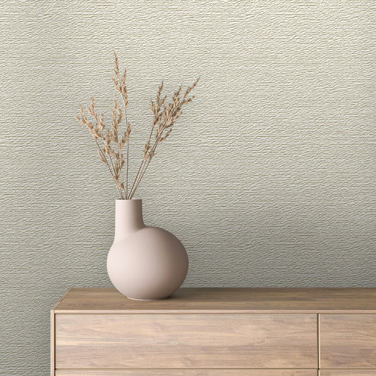 Cremeweiße Sandstruktur mit feiner Linienprägung  Dezent & edel  Selbstklebend & PVC-frei – made by PCC FoliaConcept!