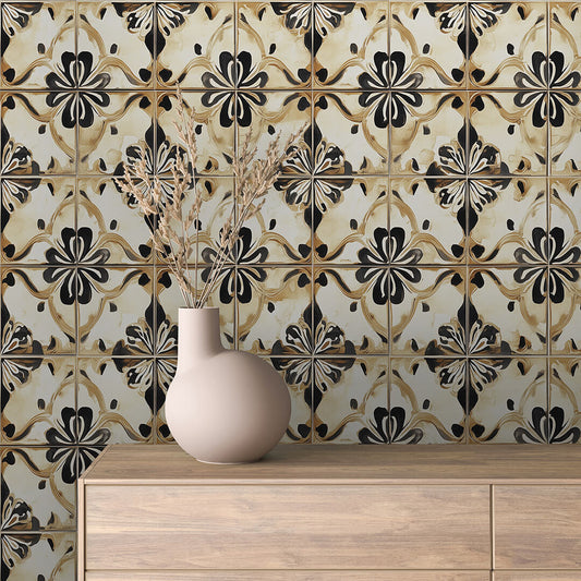 Ornamentale Eleganz  Warme Naturtöne  Selbstklebend & PVC-frei – by PCC FoliaConcept