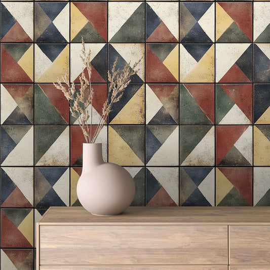 Geometrisches Design  Retro trifft Moderne  Selbstklebend & PVC-frei – by PCC FoliaConcept