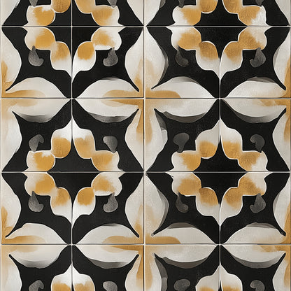 Lieferzeit 2-4 Tage Schwarze Eleganz mit Goldakzenten  Klassik trifft Modernität  Selbstklebend & PVC-frei – by PCC FoliaConcept