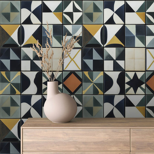 Geometrische Muster  Modern & künstlerisch  Selbstklebend & PVC-frei – by PCC FoliaConcept
