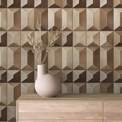Facettenoptik mit 3D-Tiefe  Warm & elegant  Selbstklebend & PVC-frei – by PCC FoliaConcept