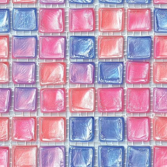 Pop-Art Mosaik mit 3D-Effekt  Glänzende Farbvielfalt  Selbstklebend & PVC-frei – by PCC FoliaConcept