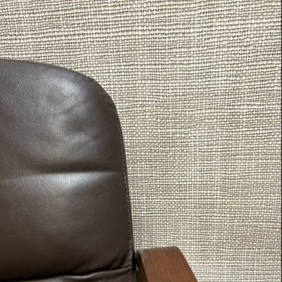 Textured wallpaper natural linen grey-beige
