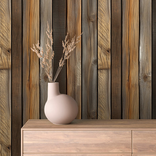 WOOD 0027 – markanter Wandbelag aus rustikalem Altholz mit handgespaltener Struktur. Ideal für rustikale Akzente in Wohn-, Gewerbe- oder Gastrokonzepten.