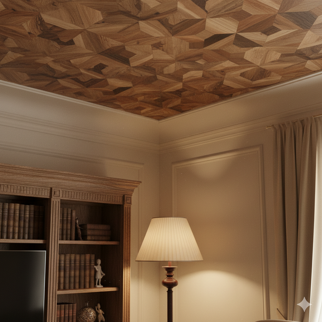 Holzdecke selbstklebende Tapete