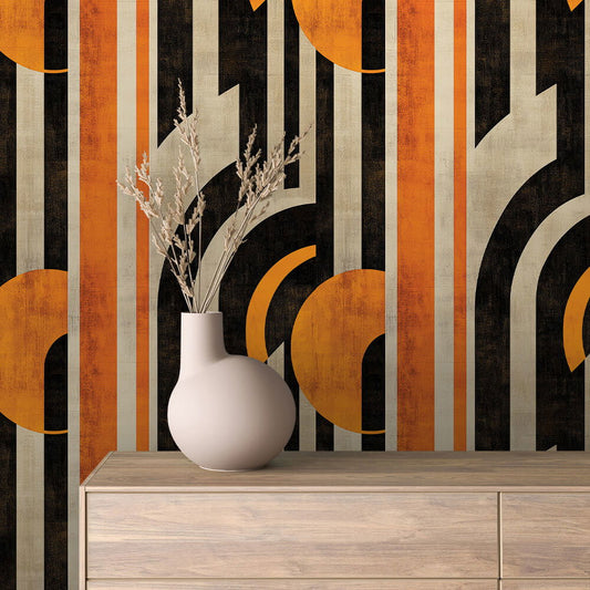 Retro Art Deco Tapete Abstrakt