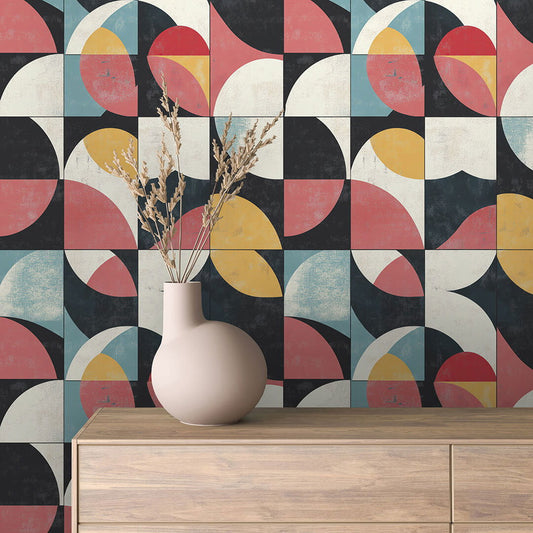 Geometrisch Retro Halbkreise